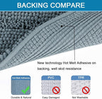 Non Slip Thick Shaggy Chenille Bathroom Rug Mat Set Extra Soft and Absorbent - Image 4