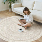 cotiled 6x6 Round Area Rugs Living Room Rug: Washable Boho Rugs - Image 5