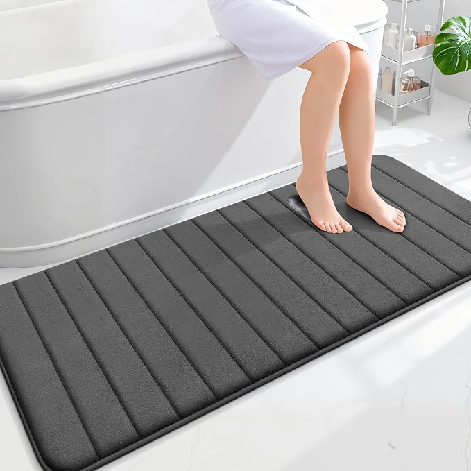 OLANLY Memory Foam Long Bathroom Rugs Runner 59x24, Super Soft Absorbent Bath by OLANLY