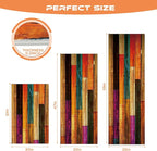 Sofort Kitchen Rugs Sets of 3, Colorful Wooden Abstract Kitchen Mats - Image 2
