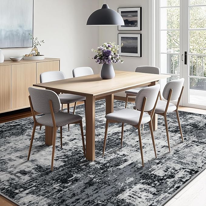 RELEANY Washable Area Rugs 5'x8' Non-Slip Modern Abstract Soft - Image 8