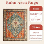 SERISSA 10x12 Area Rugs for Living Room, Large Washable Non-Slip Boho Rug - Image 6