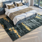 Toneed Abstract Area Rug Modern Washable Rug Soft Non Slip Rug Low Pile - Image 2