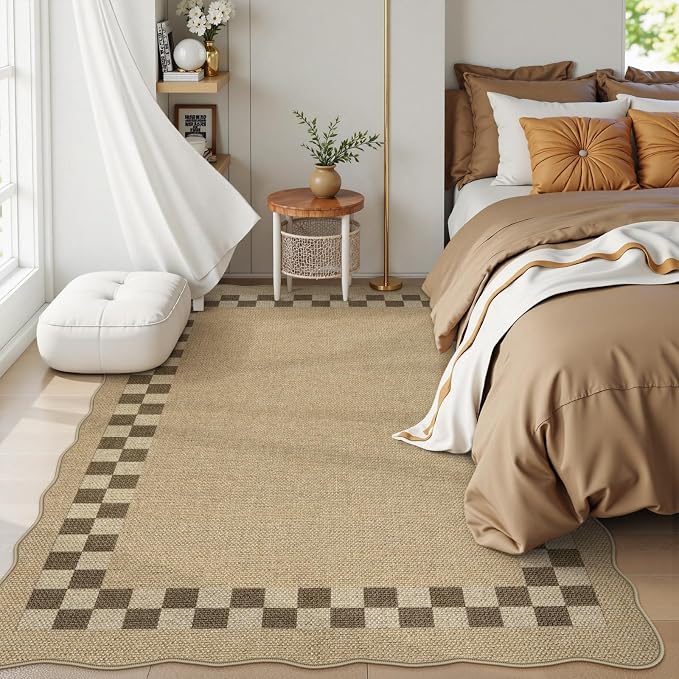 LIVEBOX Easy Jute Checkered Outdoor 5x7 Rug - Image 3