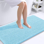 OLANLY Bathroom Runner Rugs 44x24, Soft Absorbent Chenille Bath Rugs, Rubber by OLANLY