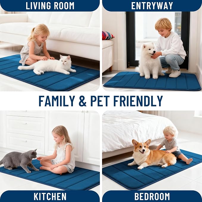 OLANLY Memory Foam Bath Mat 32x20, Super Soft Absorbent Bathroom Rugs, Quick Dry - Image 9