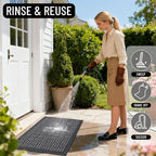 OLANLY Front Door Mat Outside Entrance 47x32, Heavy Duty Sturdy Natural Rubber - Image 8