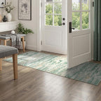 DCX Abstract 2x6 Runner Rug, Washable Sage Green Modern Rug - Image 2