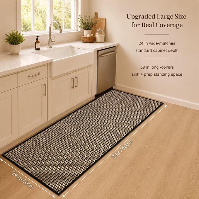 eqivei Kitchen Runner Rug, Island Walkway, Hallway or Laundry Room - Image 2