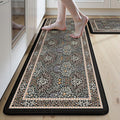 Collive Kitchen Mats for Floor, Cushioned Anti Fatigue Mat Floral Rugs 2 Piece by Collive