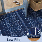 SERISSA 9x12 Area Rugs for Living Room, Washable Non-Slip Blue and White Boho - Image 7