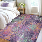 RELEANY Washable Area Rugs 4'x6' Non-Slip Modern Abstract Soft - Image 3