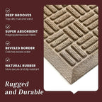 Mibao Front Door Mat Indoor Outdoor Entrance, Dirt Trapping Waterproof - Image 5