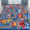 Kids Carpet Playmat Rug 78.7"x59", Car Rug by AKASISRUG