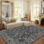 Washable Area Rugs for Living Room: 6x9 Bedroom Rug Vintage Boho Area Rug Stain by palohom