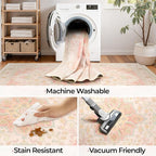 CAPALOCA Machine Washable Rugs Nursery Rug 8x10 Cute Girl Non Slip Low Pile - Image 5