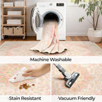 CAPALOCA Machine Washable Rugs Nursery Rug 3x5 Cute Girl Non Slip Low Pile - Image 5