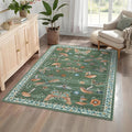 ROYHOME Mushroom Insect Area Rug 3x5 Green by ROYHOME