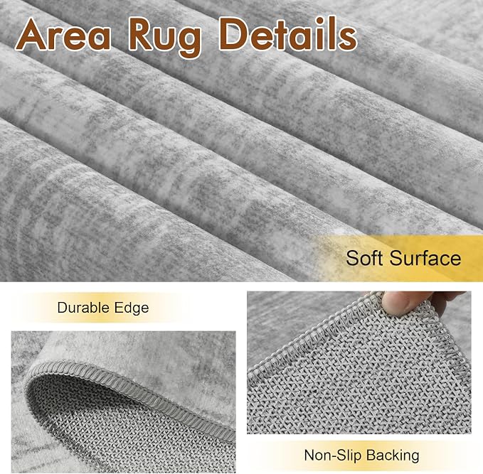 8x10 Ft Large Area Rugs for Living Room, Soft Non-Slip Washable Rugs Modern - Image 6