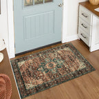 Moynesa Washable Vintage Bathroom Rug, Small Area Rug 2x3 Entryway Rug Indoor by Moynesa
