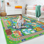 Car Rug Play Mat for Kids Toy Cars, 4 Packs 3'x4'/ 36"x48" Road Traffic Playmat - Image 7