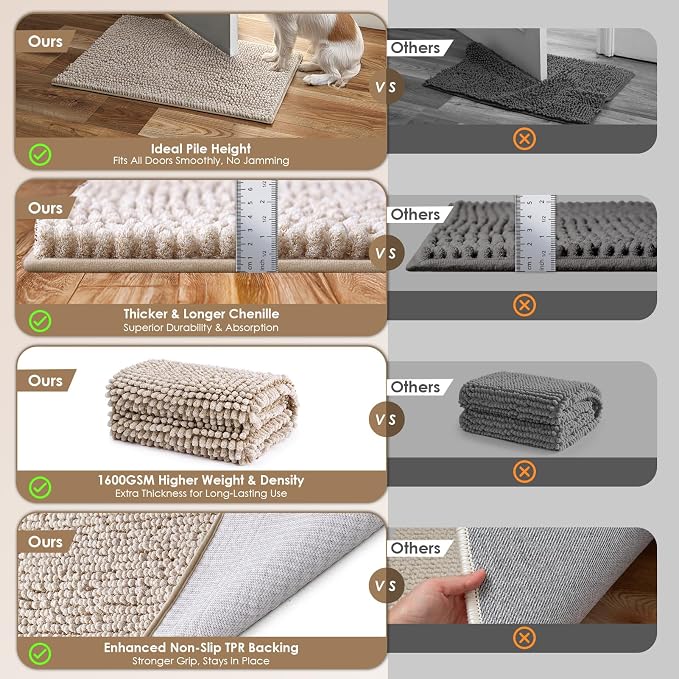 EHEYCIGA Super Absorbent Dog Door Mat - Image 2