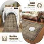 Washable Area Rug 6' x 9' Vintage Traditional Persian Mat - Image 7