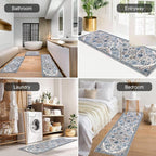HEBE Farmhouse Kitchen Rugs Sets of 3 Non Slip Washable Boho Kitchen Rugs and - Image 5