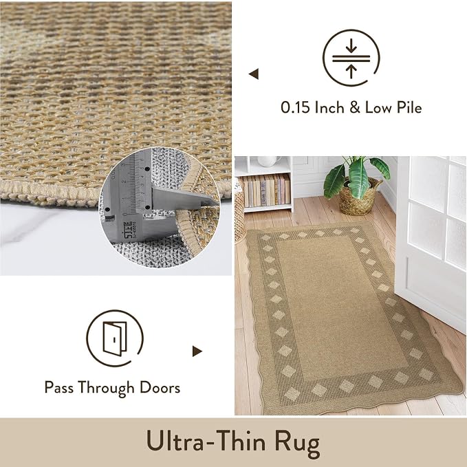 LIVEBOX Scalloped Easy Jute Diamond Rug - Image 7