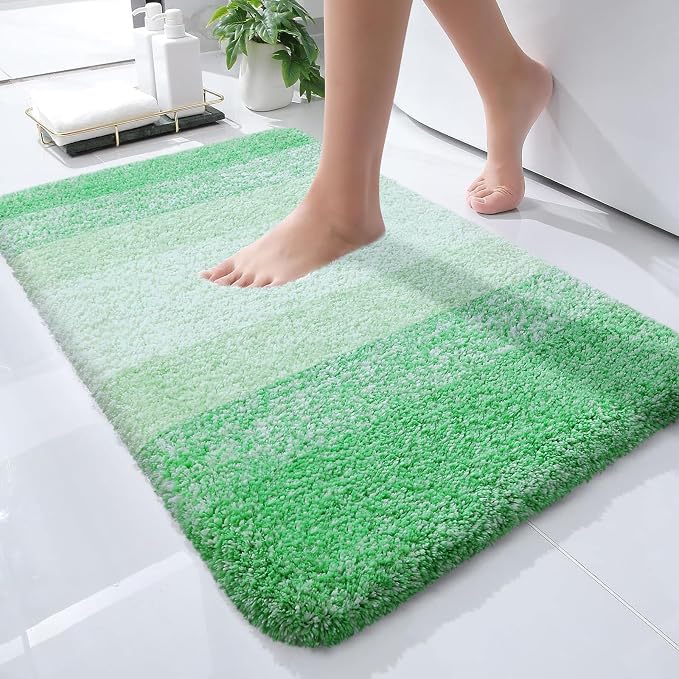 OLANLY Small Bathroom Rugs Mat 24x16, Extra Soft Absorbent Microfiber Bath Rugs by OLANLY