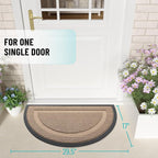 OLANLY Half Circle Door Mat Indoor Outdoor Entrance Welcome, Waterproof - Image 2