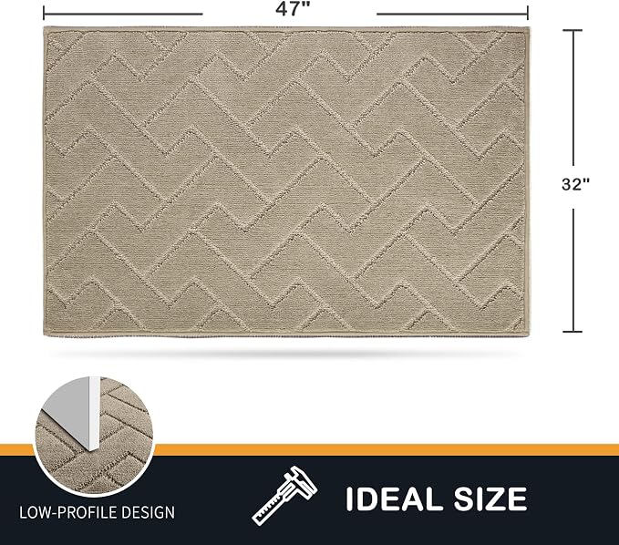PURRUGS Dirt Trapping Door Mat 32" x 47", Non-Slip Machine Washable Entry Rug - Image 2