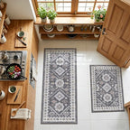 HEBE Boho Kitchen Rugs Sets of 2, Non Slip Washable Kitchen Mats - Image 9