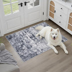 Washable Area Rug 2x3 Entryway Rug: Washable Modern Abstract Soft Thin Rug - Image 2