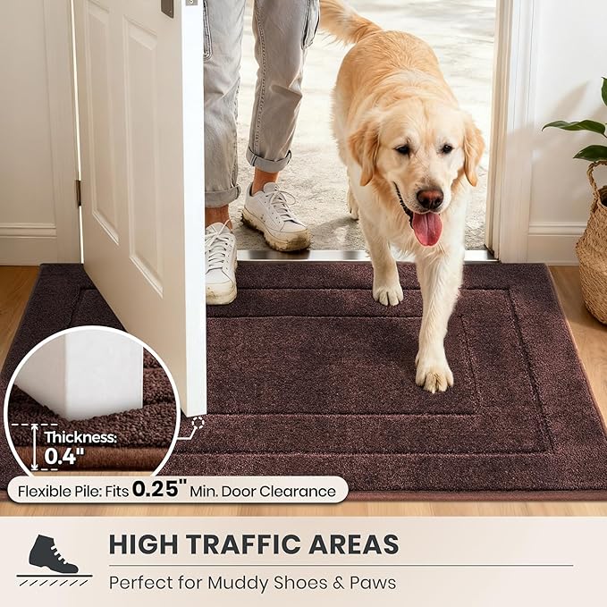 PURRUGS Dirt Trapping Door Mat 24" x 35.5", Non-Slip/Skid Machine Washable - Image 6