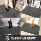HIYARD Sturdy Front Door Mat, Absorbent Muddy Dirt Resist Welcome Door Mats - Image 5