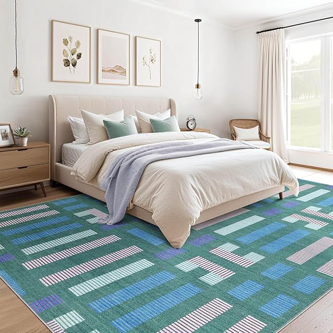 cotiled 5x7 Area Rugs Living Room Rug: Washable Boho Rugs - Image 3