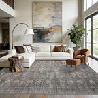 Rugxara 8x10 Area Rugs for Living Room, Large Washable Rug Vintage Retro Boho by Rugxara