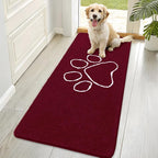 OLANLY Dog Door Mat for Muddy Paws 70x35, Paw Print Design, Absorbs Moisture by OLANLY