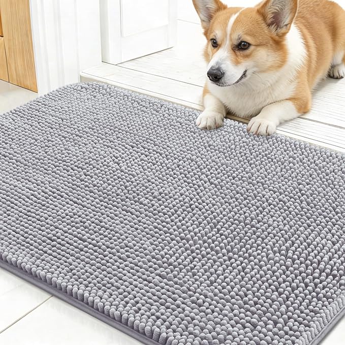 OLANLY Dog Door Mat for Muddy Paws 30x17, Absorbs Moisture and Dirt, Absorbent by OLANLY