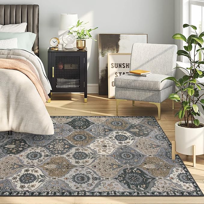 Lahome Moroccan Machine Washable Area Rugs, 4x6 Rug - Image 6