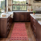 SERISSA 2x4 Rugs for Entryway, Washable Non-Slip Kitchen Runner Rug Small Red - Image 2