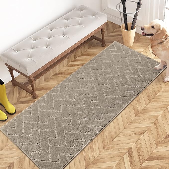 PURRUGS Dirt Trapping Door Mat 24" x 59", Non-Slip Machine Washable Entry Rug by PURRUGS