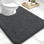 OLANLY Toilet Rugs U-Shaped 24x20, Extra Soft Absorbent Chenille Contour by OLANLY