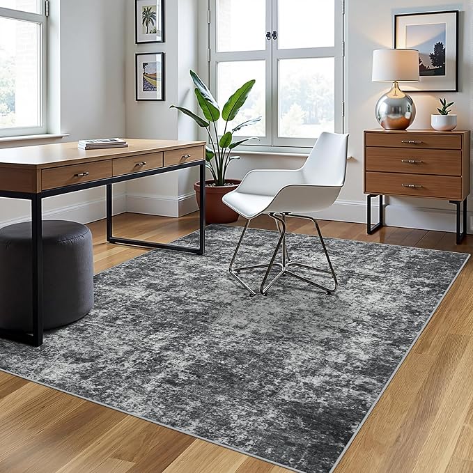 4x6 Area Rugs for Living Room Rug Washable: Abstract Rug for Dining Room - Image 3