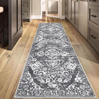 HEBE Hallway Runner Rug 2'8''x8' Washable Vintage Distressed Area Rugs Non Slip - Image 7