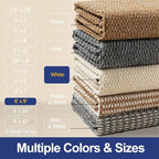 Faux Jute Area Rug 6'x9', Washable & Non-Slip, No Odor. Farmhouse Boho Style - Image 6