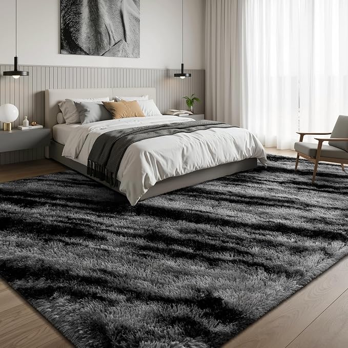 Deerhoo Shag Area Rug, 4 X 6 Tie-Dyed Plush Fuzzy Rugs - Image 3