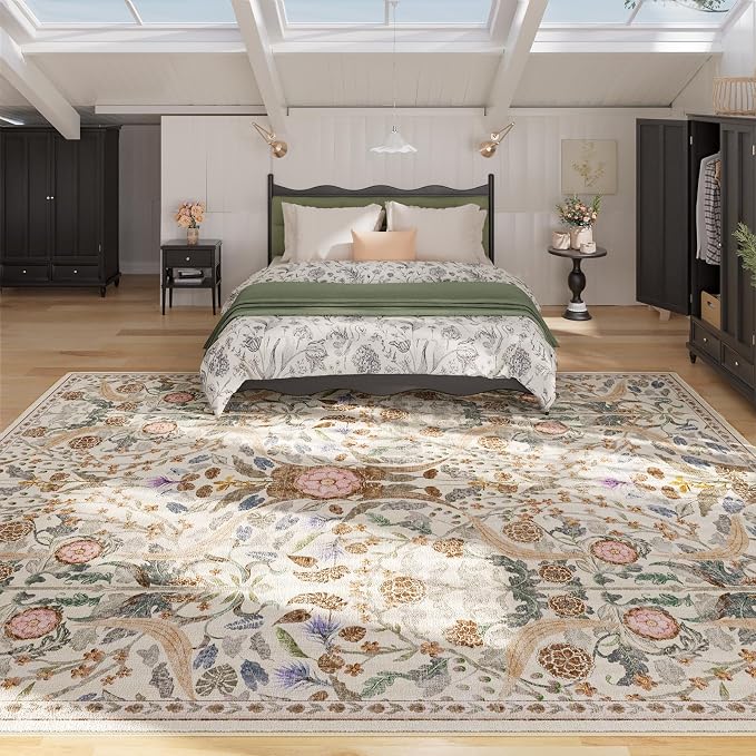 AMTOVO 8x10 Washable Area Rugs for Living Room, Non-Slip&Non-Shedding Large - Image 3