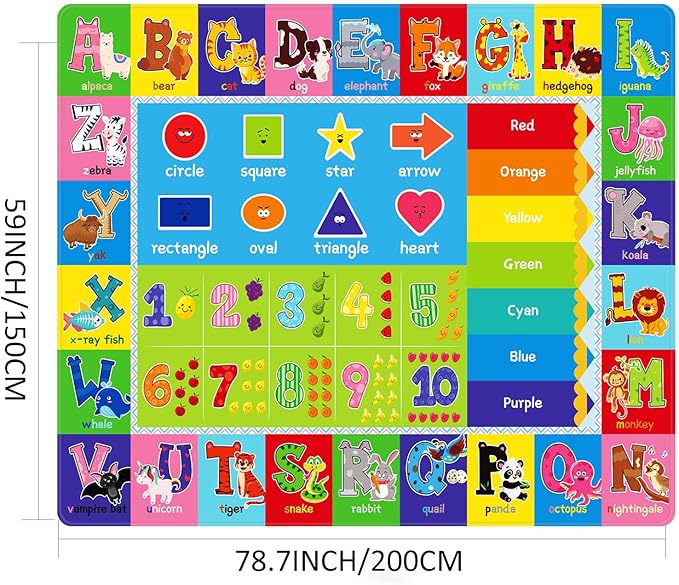5X7 ABC Kids Rugs for Playroom - Image 3